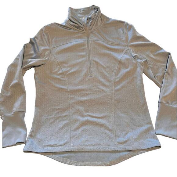 Athletic Works Workout Top Cold Gear Half Zip Light Baby Blue Size L Long Sleeve - Picture 4 of 7